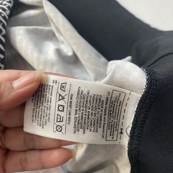 ADIDAS Women's Black/White Stripe Stretch Athletic Track Leggings Size XL Used - Picture 9 of 14
